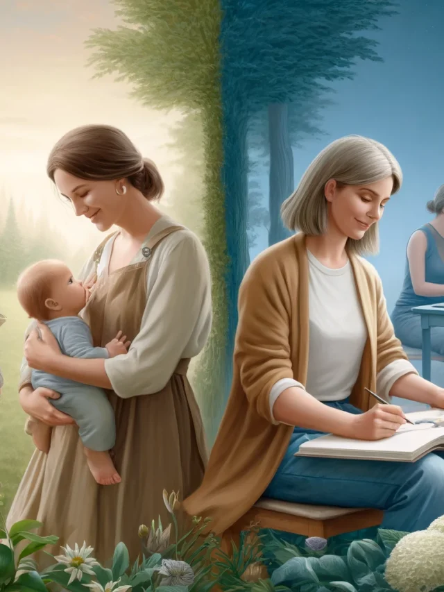 DALL·E 2024-04-18 16.52.33 - A symbolic and realistic depiction of the differences between women and mothers, featuring two adult women in a serene setting. One woman is depicted